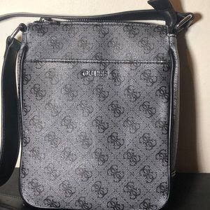 Mens Guess Small don Logo Print Crossbody bag.